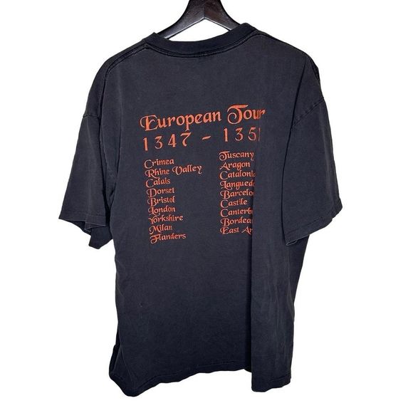 90's Black Death Tour Tee Men’s Size XL European Tour Band T - Picture 2 of 7